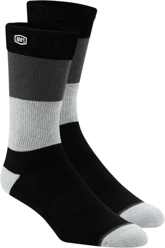 100% Trio Socks - Black - Large/XL 24022-001-18 - Howling Moto