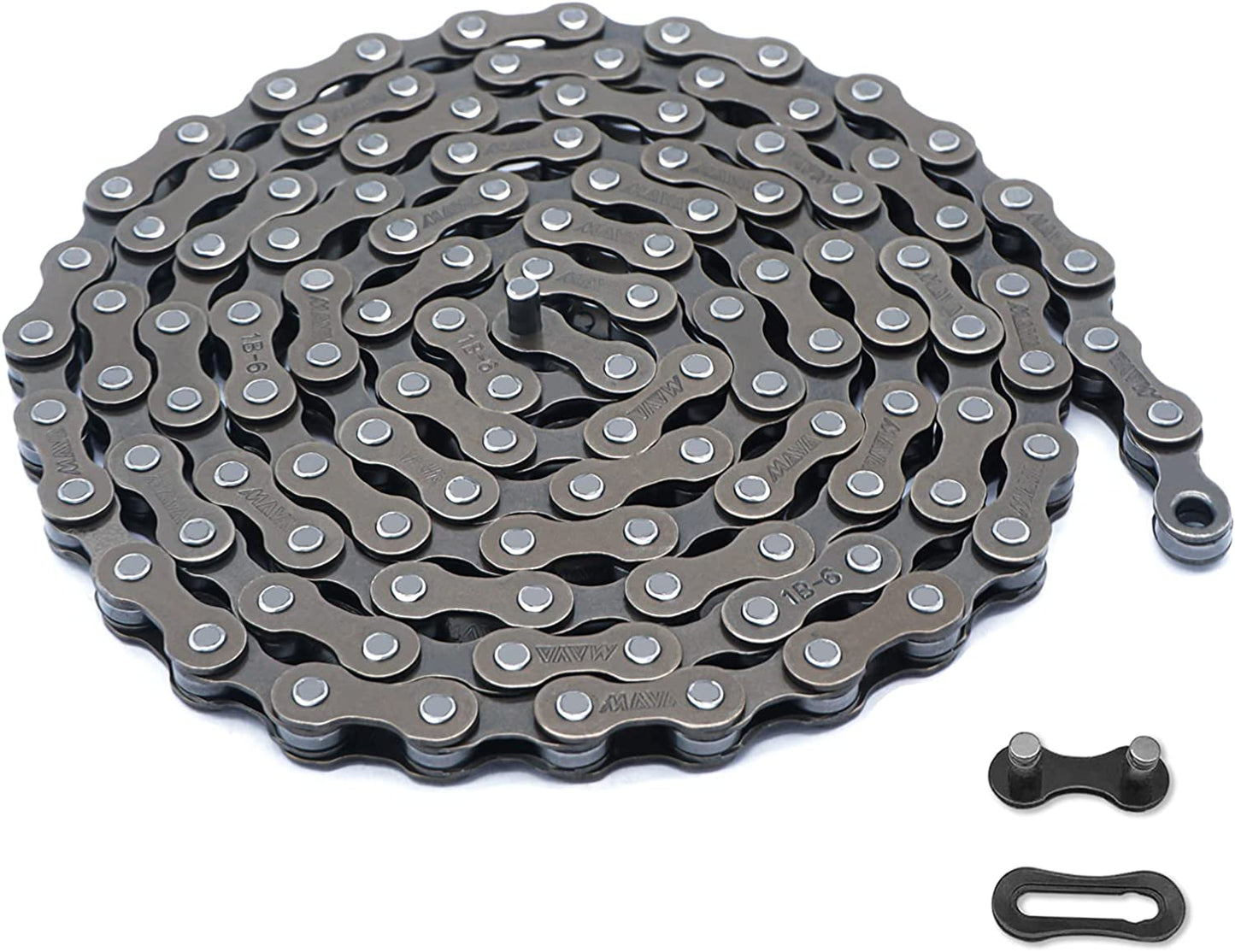 Hycline bicycle chain for 6/7/8-speed bikes, 1/2x3/32 inch, 116 links, durable metal bike chain on a white background.