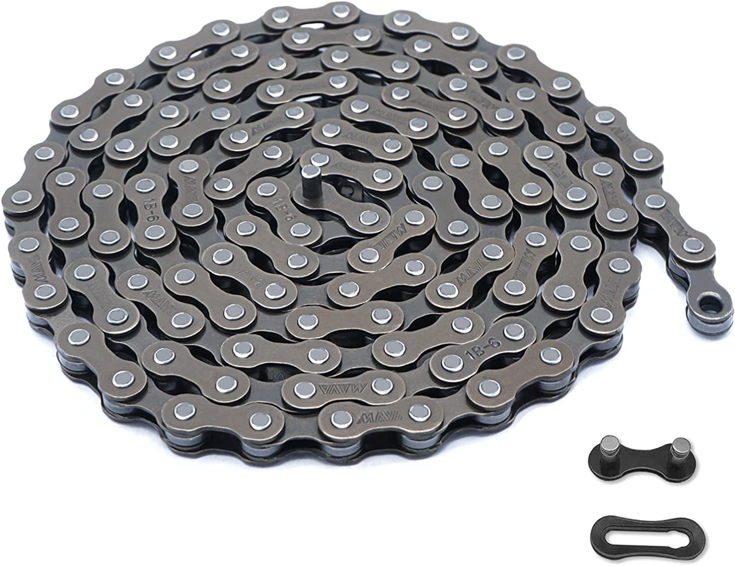 Hycline bicycle chain for 6/7/8-speed bikes, 1/2x3/32 inch, 116 links, durable metal bike chain on a white background.