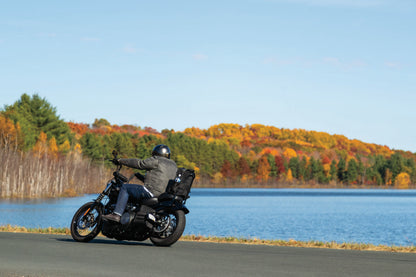 Kuryakyn Momentum Runaway Backpack for powersports and daily commuting, black backpack with multiple compartments and ergonomic straps