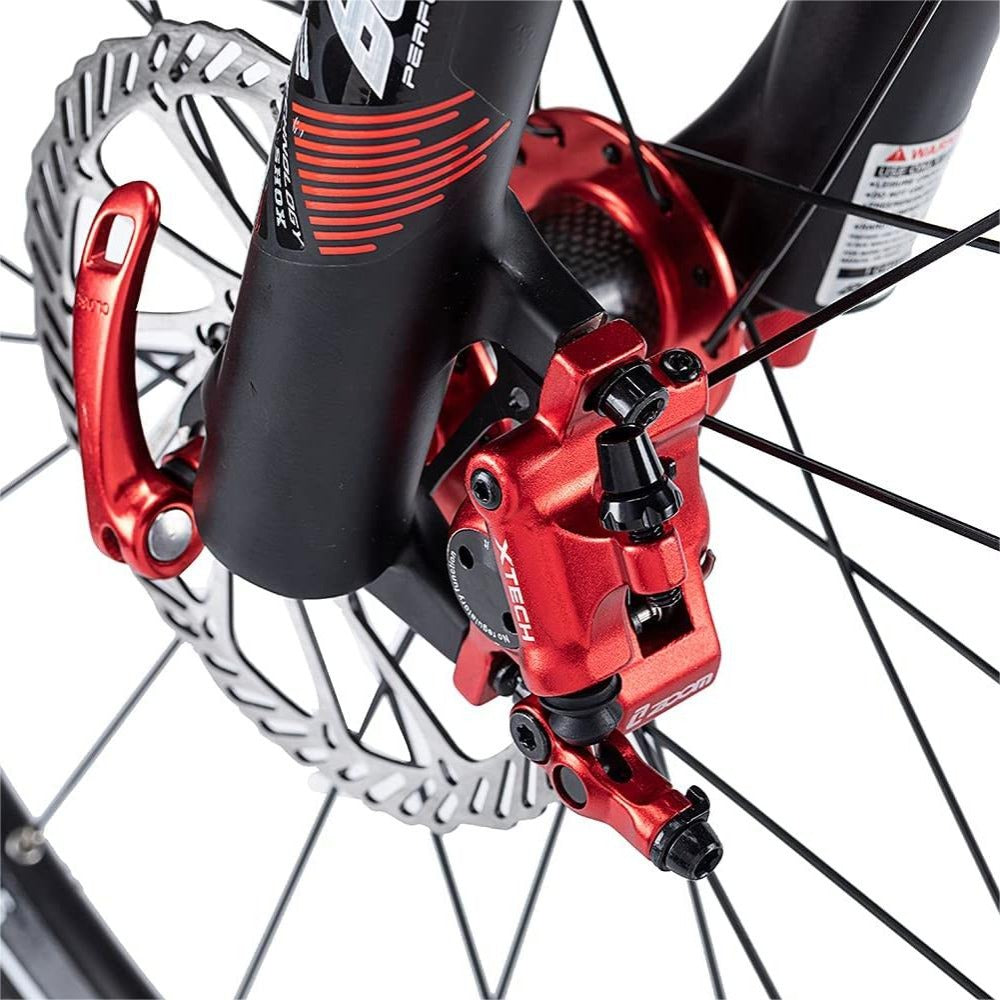 Hycline ZOOM XTECH HB-100 hydraulic disc brake caliper with dual pistons for mountain bikes, e-bikes, and scooters.