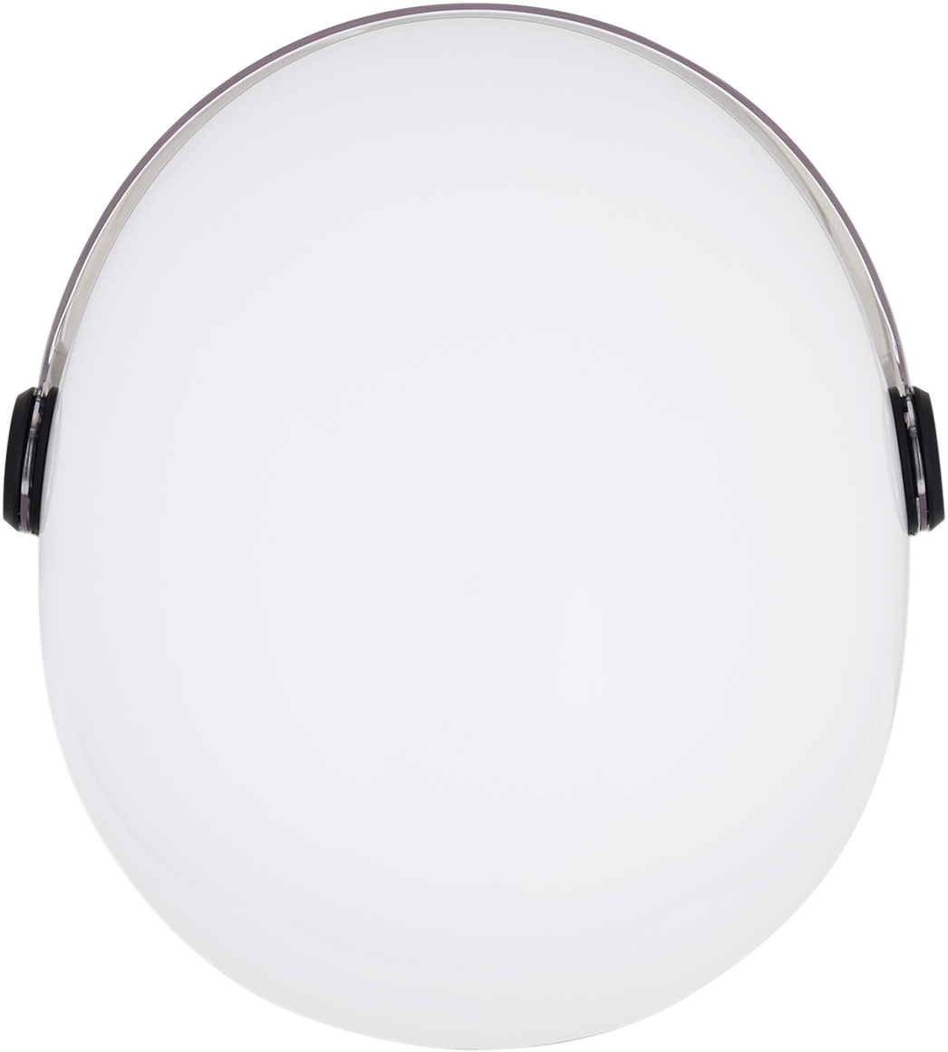 White AFX FX-143 motorcycle helmet in 2XL size, featuring a sleek design and secure fit, shown from the side.