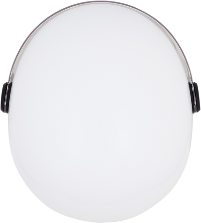 White AFX FX-143 motorcycle helmet in 2XL size, featuring a sleek design and secure fit, shown from the side.