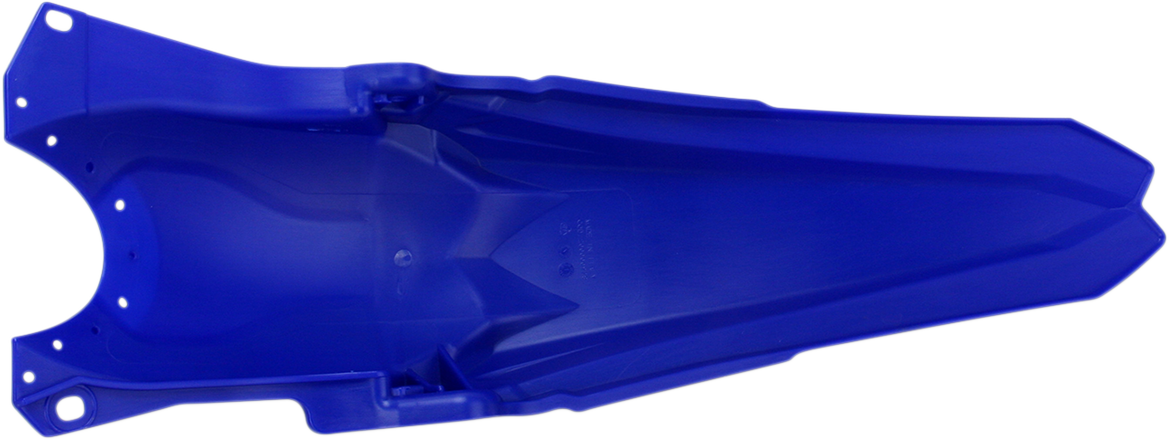 Blue Acerbis rear fender for motorcycle, body part with mounting holes, designed for durability and fitment.