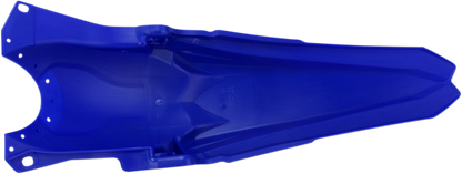 Blue Acerbis rear fender for motorcycle, body part with mounting holes, designed for durability and fitment.