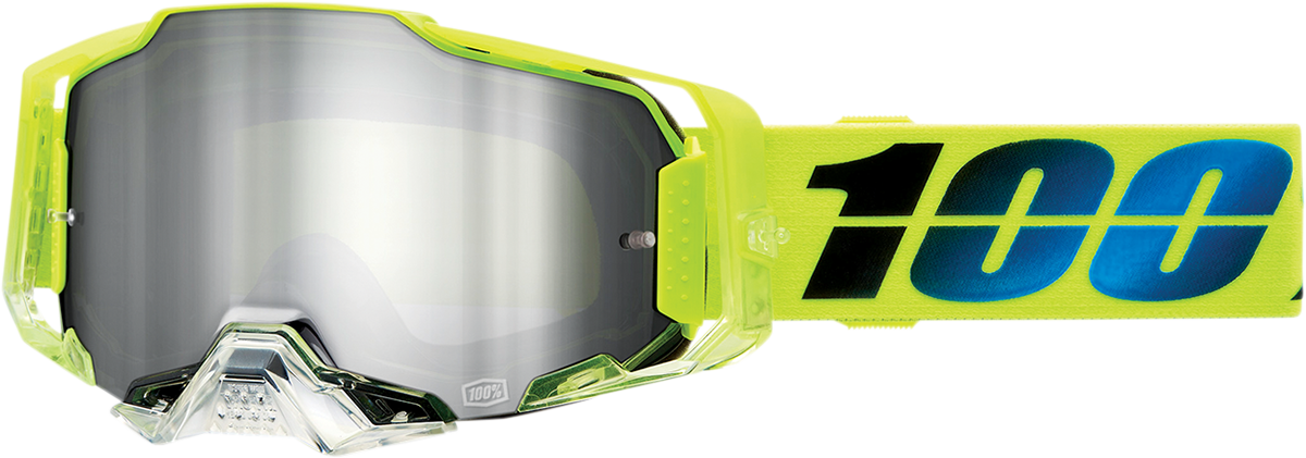 100% Armega Goggles - Koropi - Flash Silver Mirror 50005-00013 - Howling Moto