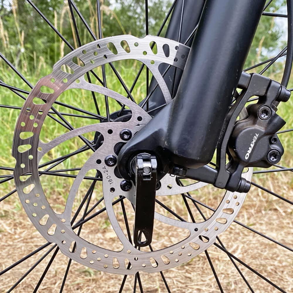 Hycline Tektro TR-24 disc brake rotor in stainless steel, 140mm to 203mm, with 6-bolt mount for bicycle braking systems.