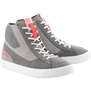 Alpinestars Stated Shoes in gray, red, and white, US 13.5, casual sneakers with stylish design and brand logo.