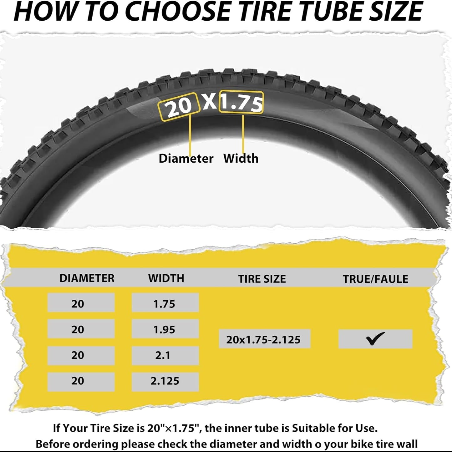 Hycline bike tube set for 20, 24, 26, 27.5, and 29-inch bikes, durable inner tubes for various mountain and road bikes.