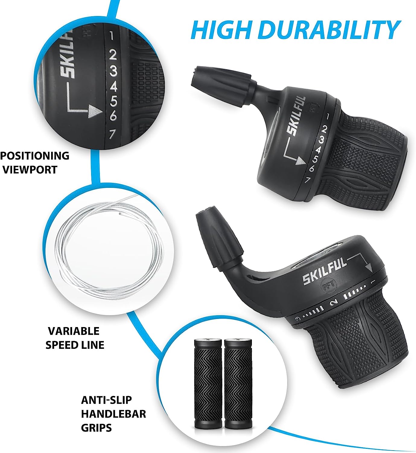 Bicycle 21-Speed Twist Shifter Set - Howling Moto