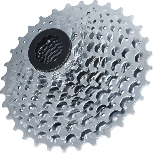 Hycline 9-speed bicycle cassette with 11-32T gear range, featuring durable metal sprockets for smooth shifting on bike drivetrain