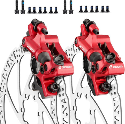 Hycline ZOOM XTECH HB-100 hydraulic disc brake caliper with dual pistons for mountain bikes, eBikes, and scooters.