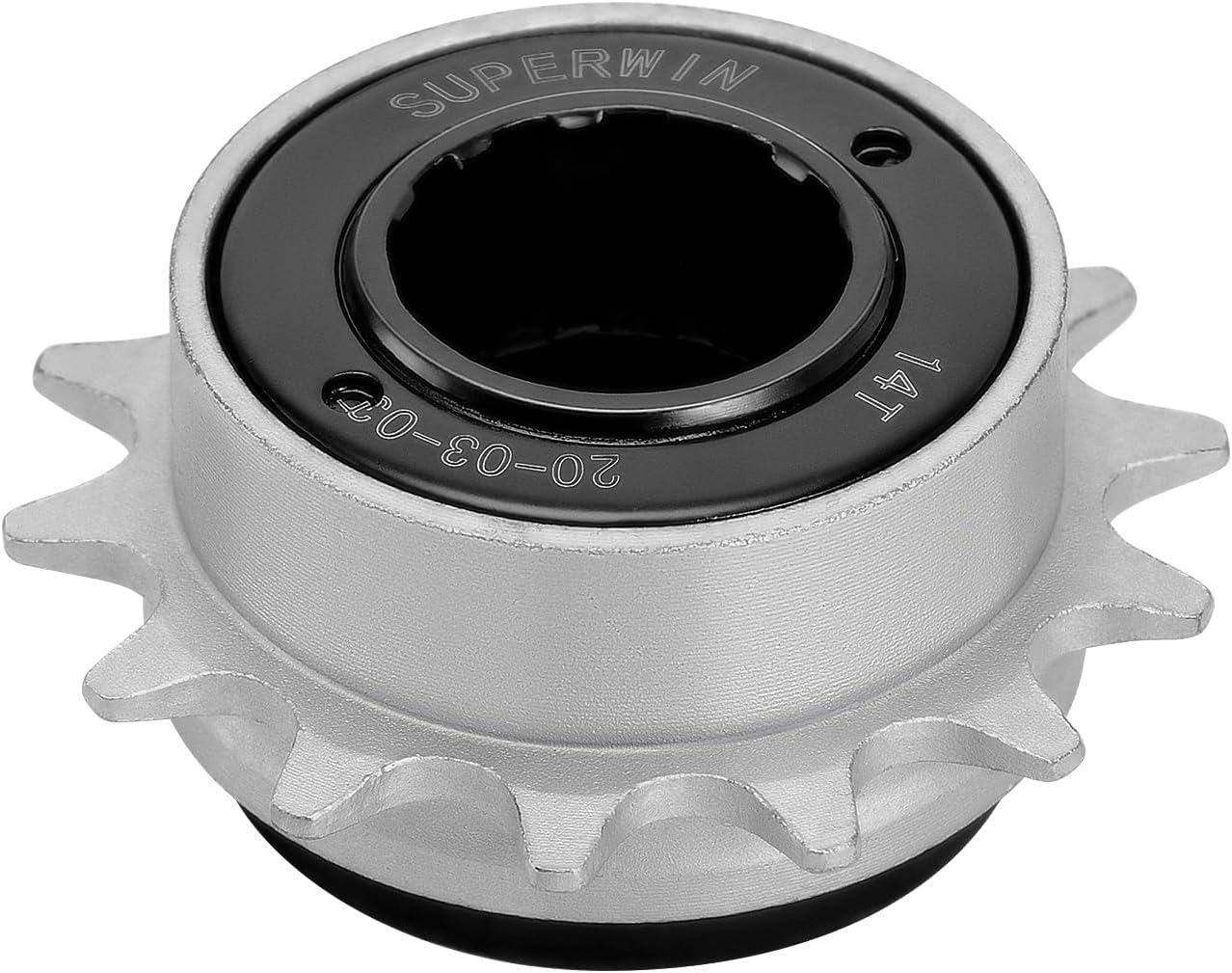 Hycline 12T/14T single speed bike freewheel for bicycles, showing the metal freewheel with gear teeth and brand markings.