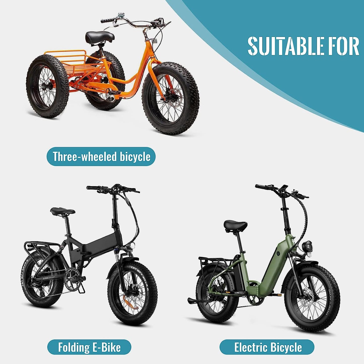 Hycline HyperPave fat bike and e-bike tire with rugged tread for off-road riding, shown on a white background.