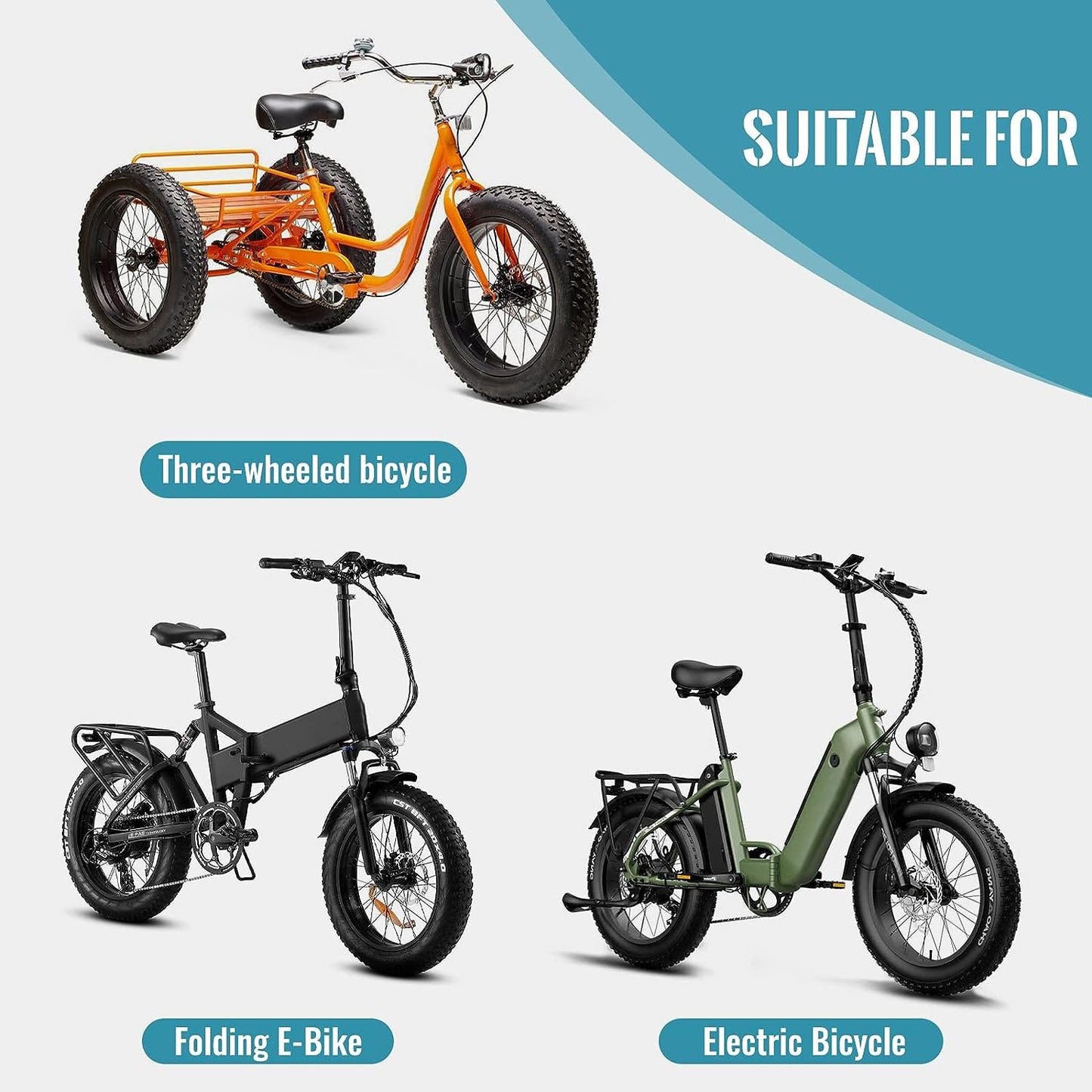 Hycline Raider White-Wall e-bike and fat bike tire with rugged tread and white sidewalls for off-road cycling.
