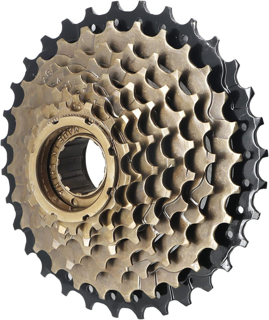 Hycline 8-speed 13-32T bike freewheel with metal sprockets for smooth gear shifting on bicycle cassette and freewheel.
