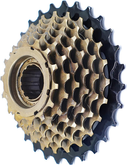 Hycline bicycle freewheel cassette for 6-9 speed bikes, 14-28T or 14-34T gear range, compatible with various bike models