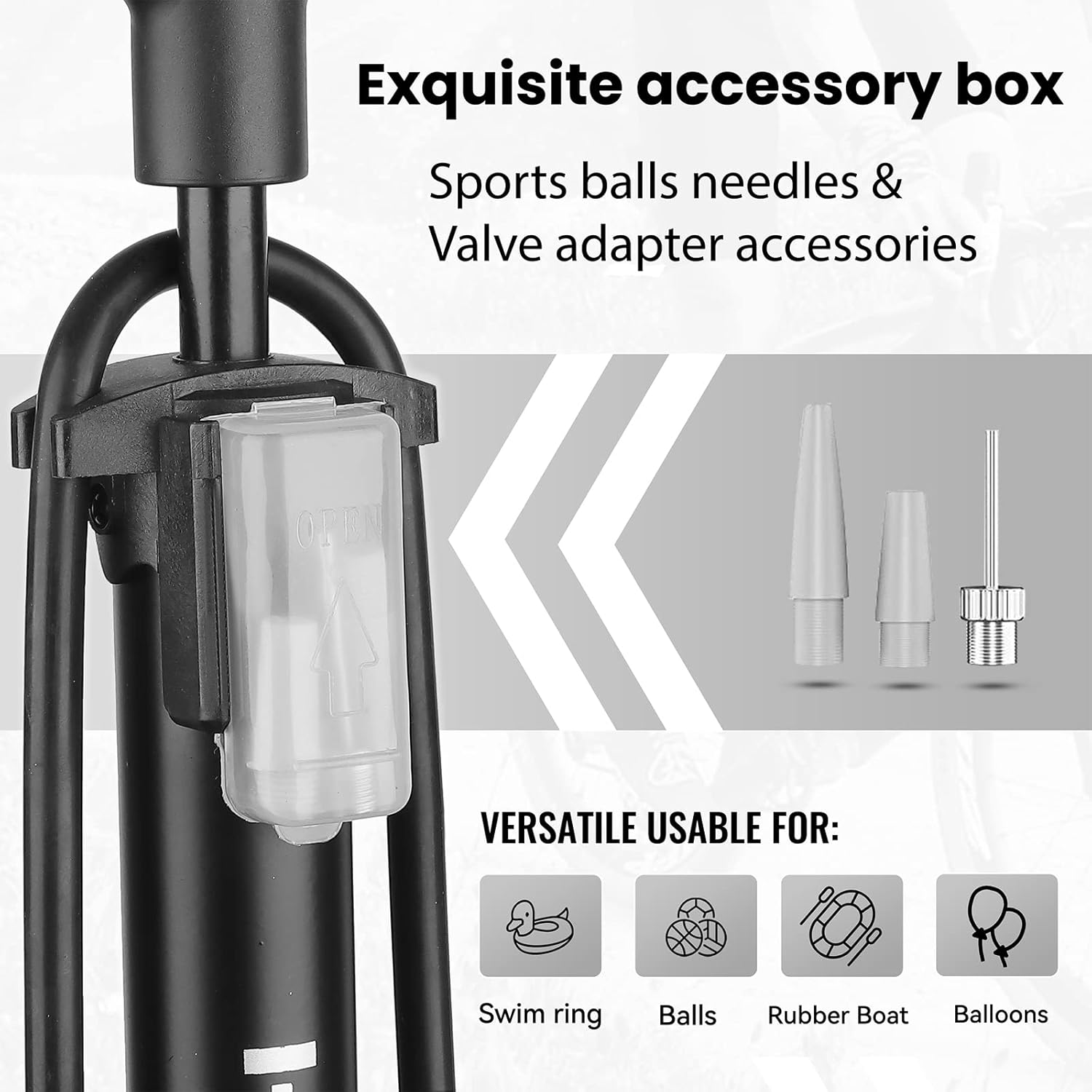 Hycline bicycle pump with gauge booster, compact bike pump for inflating tires, featuring a pressure gauge for accurate inflation.