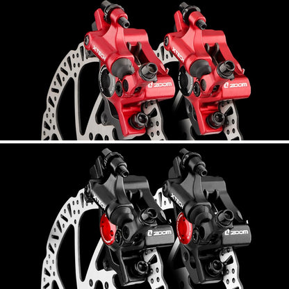 Hycline ZOOM XTECH HB-100 hydraulic disc brake caliper with dual pistons for mountain bikes, eBikes, and scooters.