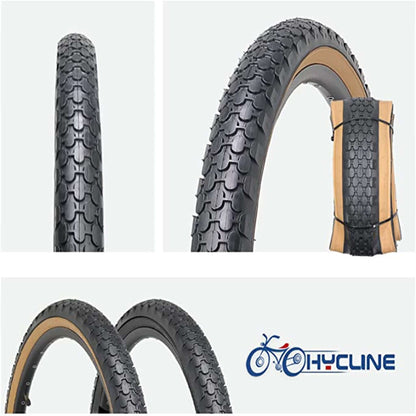 Hycline SandRoller bicycle tires, 24x2.125 and 26x2.125 inches, suitable for off-road cycling with durable tread and robust design.