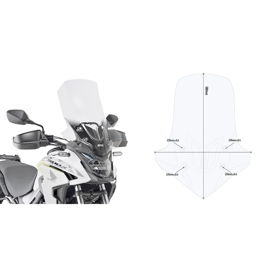 GIVI, GIVI D1171ST Windshield Specific Clear Hon for Enhanced Motorcycle Protection