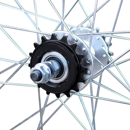 Hycline 22T single speed bike freewheel, bicycle cassette component with metal cogs and threading, for single speed bicycle drivetrain.