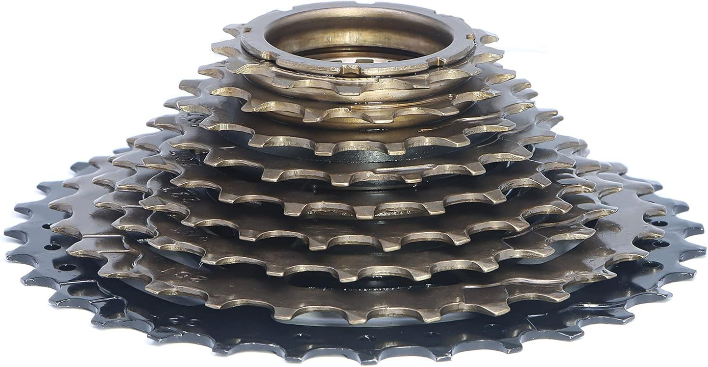 Hycline 9-speed 13-32T bike freewheel with metal cogs and black body, used on bicycle drivetrain for smooth gear shifting.