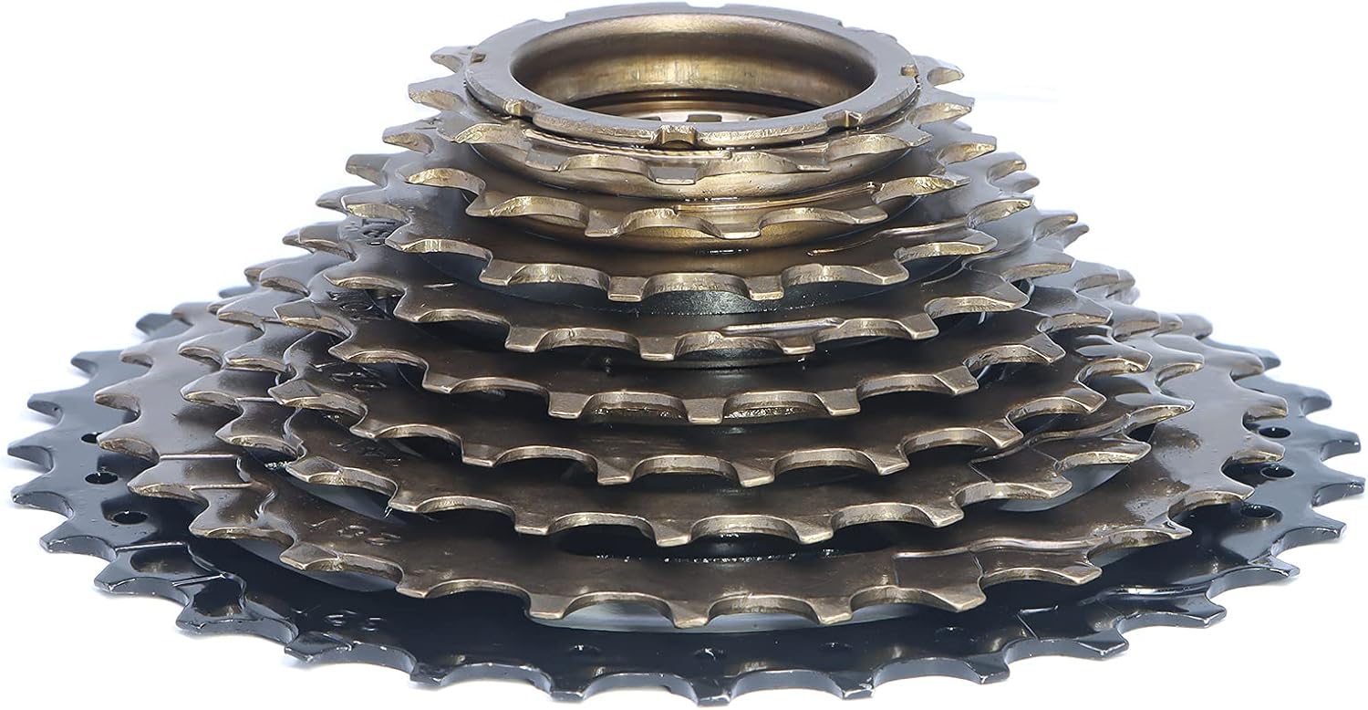 Hycline 9-speed 13-32T bike freewheel with metal cogs and black body, used on bicycle drivetrain for smooth gear shifting.