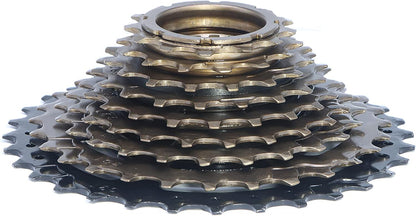 Hycline 9-speed 13-32T bike freewheel with metal cogs and black body, used on bicycle drivetrain for smooth gear shifting.