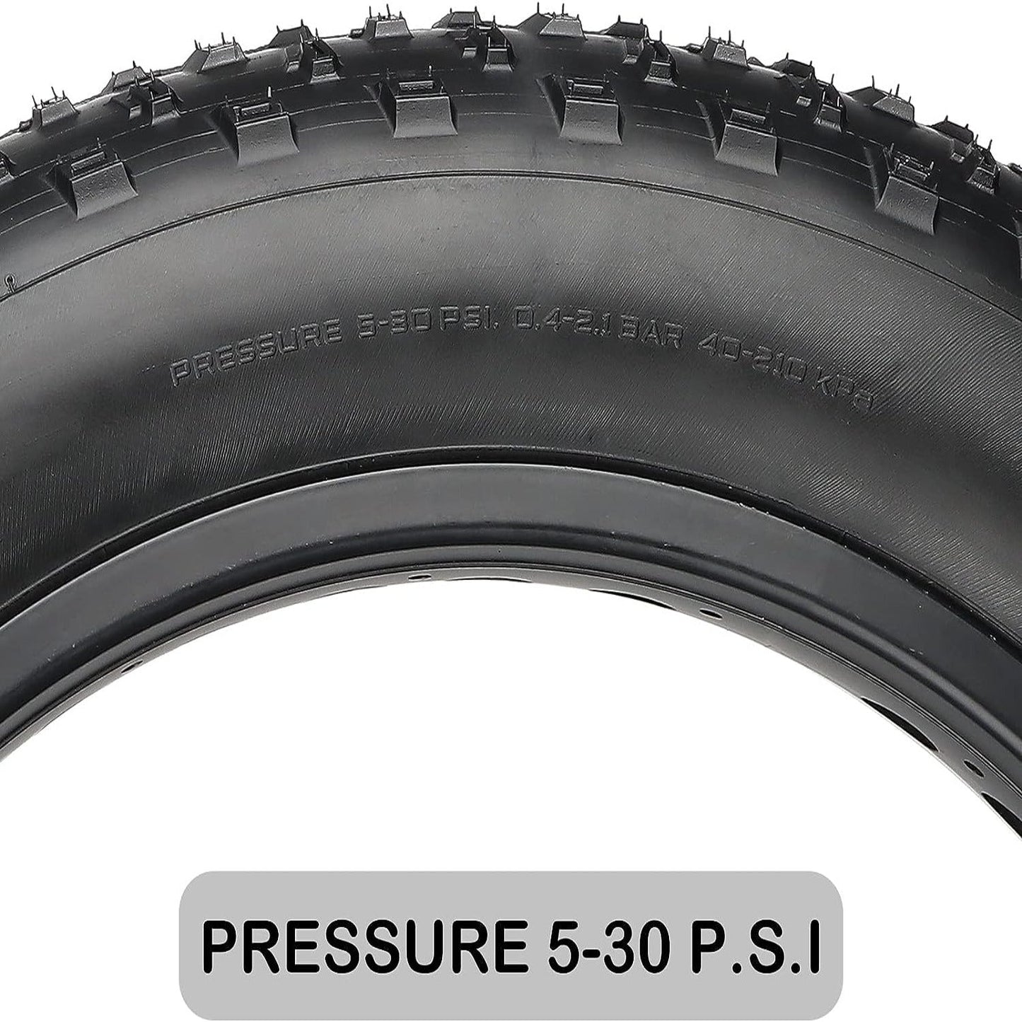 Hycline Tumble e-bike and fat bike tire with rugged tread for off-road cycling, shown in side view.