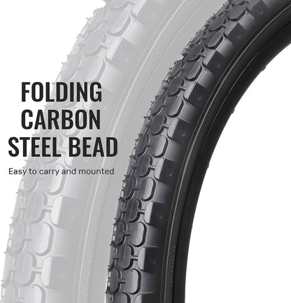 Pair of Hycline SandRoller bicycle tires, 24x2.125 and 26x2.125, with textured tread suitable for sand and rough terrain.