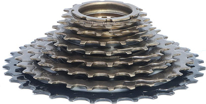 Hycline 8-speed 13-32T bike freewheel with 71 teeth, shown mounted on a bicycle drivetrain for smooth gear shifting.