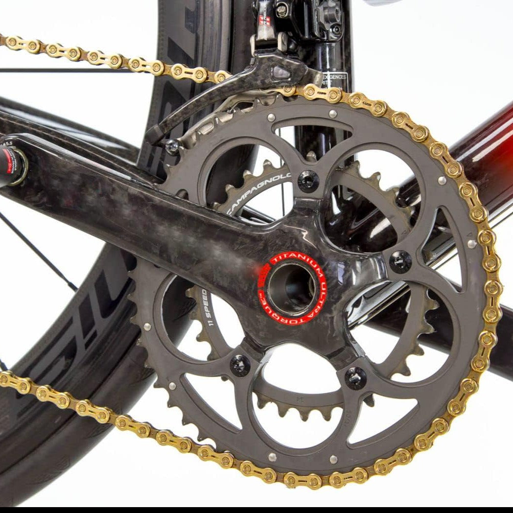Hycline bicycle chain for 6/7/8-speed bikes, 1/2x3/32 inch, 116 links, durable metal bike chain for smooth shifting.