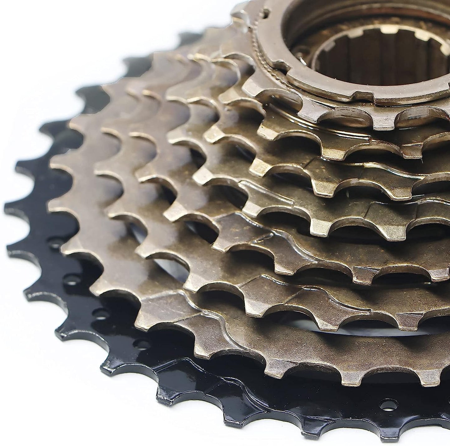 Hycline bicycle freewheel for 6-9 speed bikes, featuring 14-28T, 14-34T, or 13-32T gear options on a silver freewheel body.