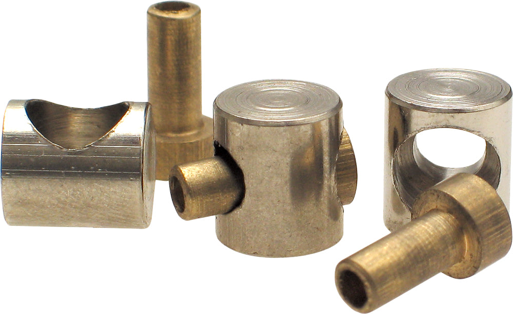 Set of 10 Motion Pro cable barrel fittings with part number 01-0003, used for motorcycle control cables and accessories.