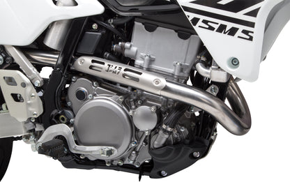 YOSHIMURA Street RS 2 full exhaust system for UTVs, made of stainless steel, showcasing the sleek, polished exhaust pipes.