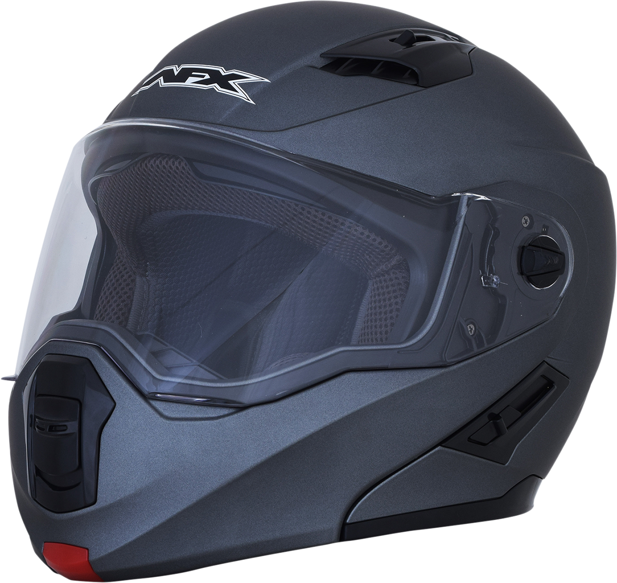 Bill's Exhausts AFX FX-111 helmet in Frost Gray, medium size, featuring a sleek design and ventilation openings.