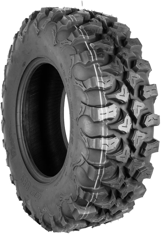 QuadBoss QBT889 32x10R15 loose terrain tire with 8-ply for powersports vehicles, showing tread pattern and sidewall details.