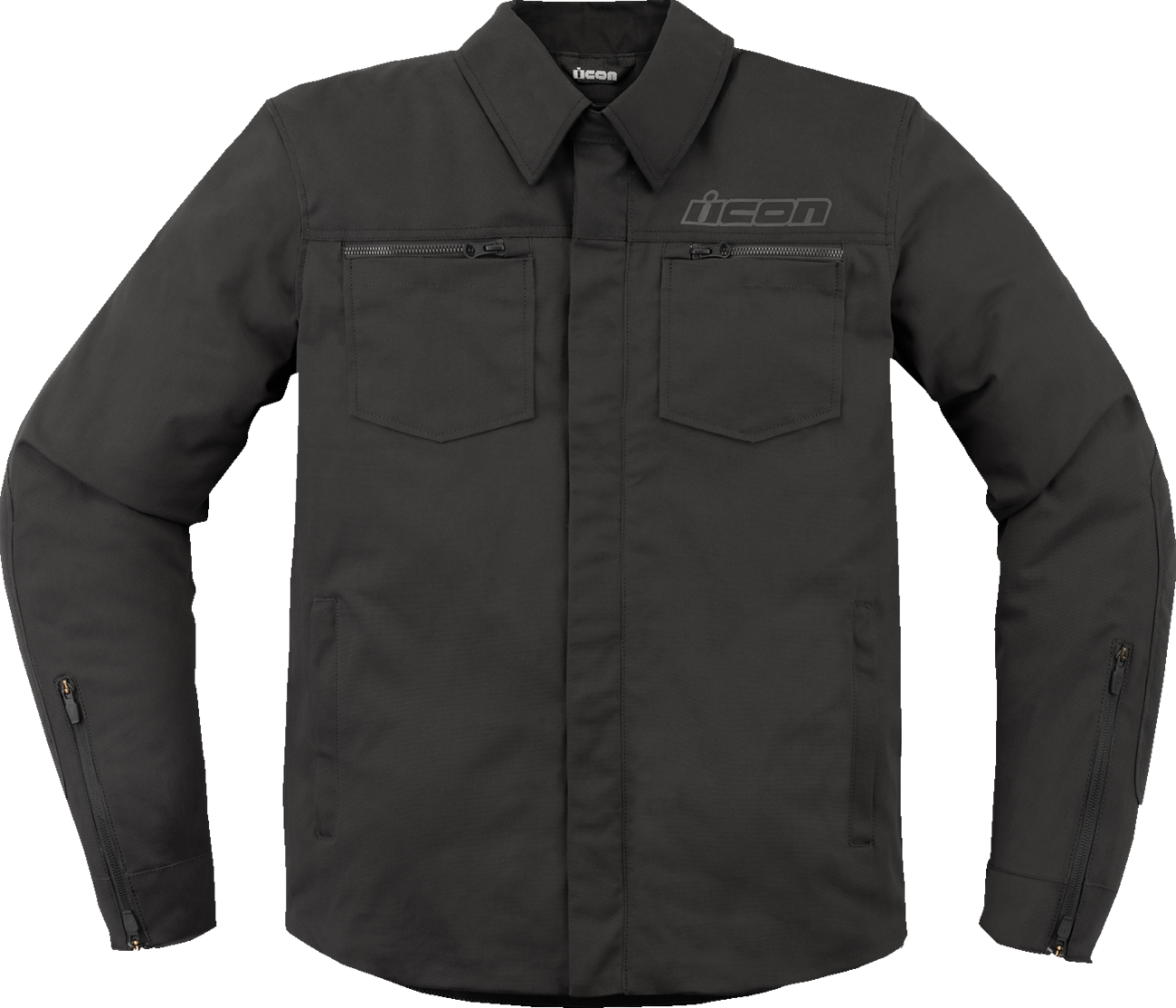 Bill's Exhausts ICON Upstate Canvas CE Jacket in black, medium size, featuring durable canvas material and a sleek design.