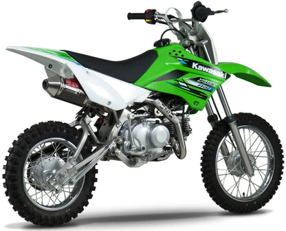 YOSHIMURA RS-2 header, canister, and end cap exhaust system for UTVs, featuring stainless steel components and polished finish.