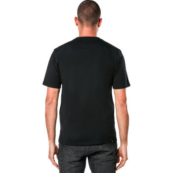 Bill's Exhausts Alpinstars Ride 4.0 CSF T-Shirt in Camo Black, 2XL, featuring a casual fit and stylish camouflage pattern.
