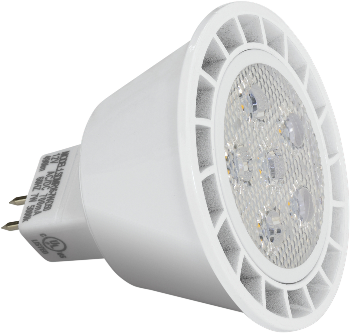 Bill's Exhausts SHOW CHROME MR16 LED replacement bulb for engine lighting, featuring durable chrome finish and compact design.