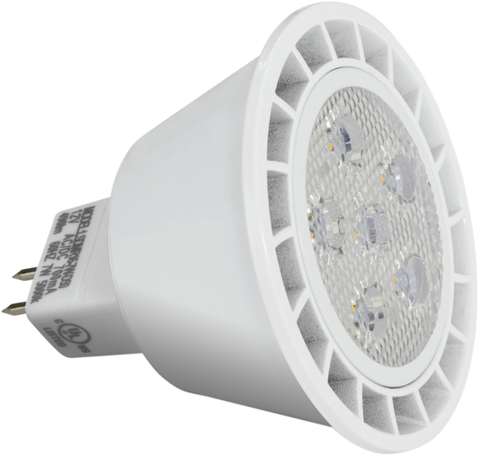 Bill's Exhausts SHOW CHROME MR16 LED replacement bulb for engine lighting, featuring durable chrome finish and compact design.