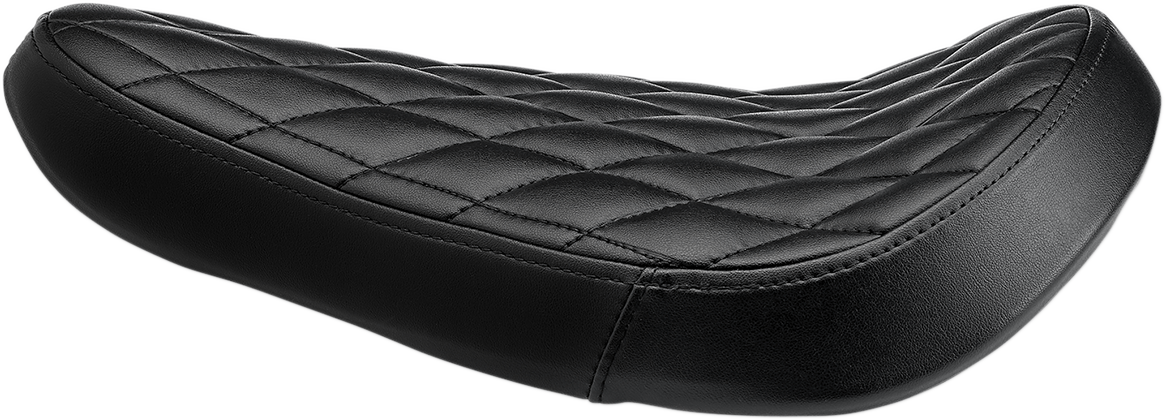 Black BILTWELL Midline Seat Diamond style, motorcycle seat with sleek design and durable construction, suitable for custom bikes.