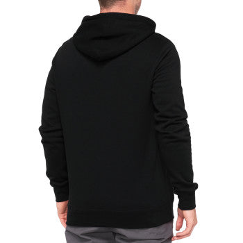 100% Official Fleece Zip-Up Hoodie - Black - XL 20032-00013 - Howling Moto