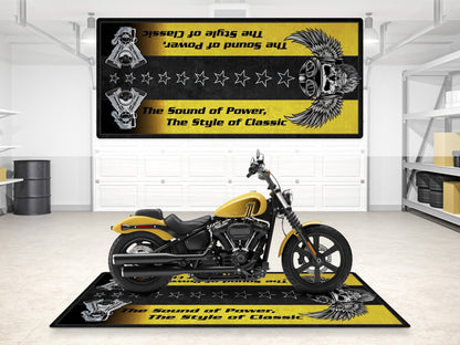 Motorcycle Mat for Motorcycle "The Sound of Power" - MM7304 - Howling Moto
