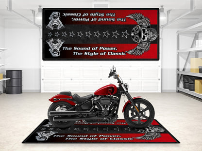 Motorcycle Mat for Motorcycle "The Sound of Power" - MM7304 - Howling Moto