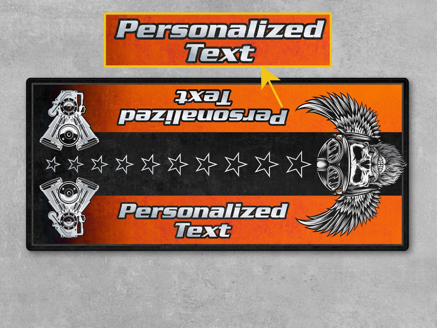 Motorcycle Mat for Motorcycle "The Sound of Power" - MM7304 - Howling Moto