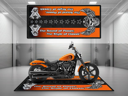 Motorcycle Mat for Motorcycle "The Sound of Power" - MM7304 - Howling Moto