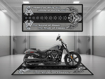Motorcycle Mat for Motorcycle "The Sound of Power" - MM7304 - Howling Moto